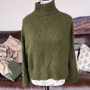 Sezane Wool Sweater Perfect Green SZ L 100% Yak Wool